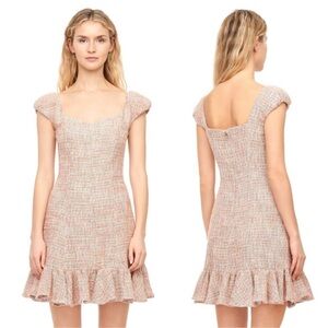Rebecca Taylor Pink Tweed Spring Dress